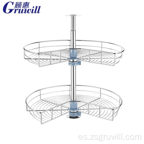 Cesta de almacenamiento giratorio de la cocina Cornerlazy Susan girando